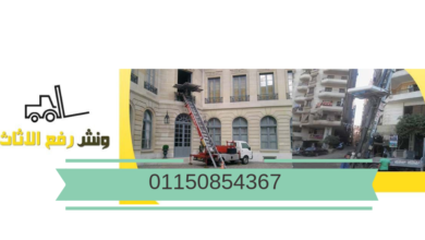 صورة ونش رفع الاثاث فى فيصل